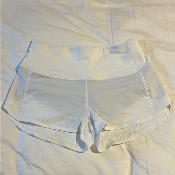 Lululemon Athletica White speed up Shorts